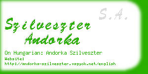 szilveszter andorka business card
